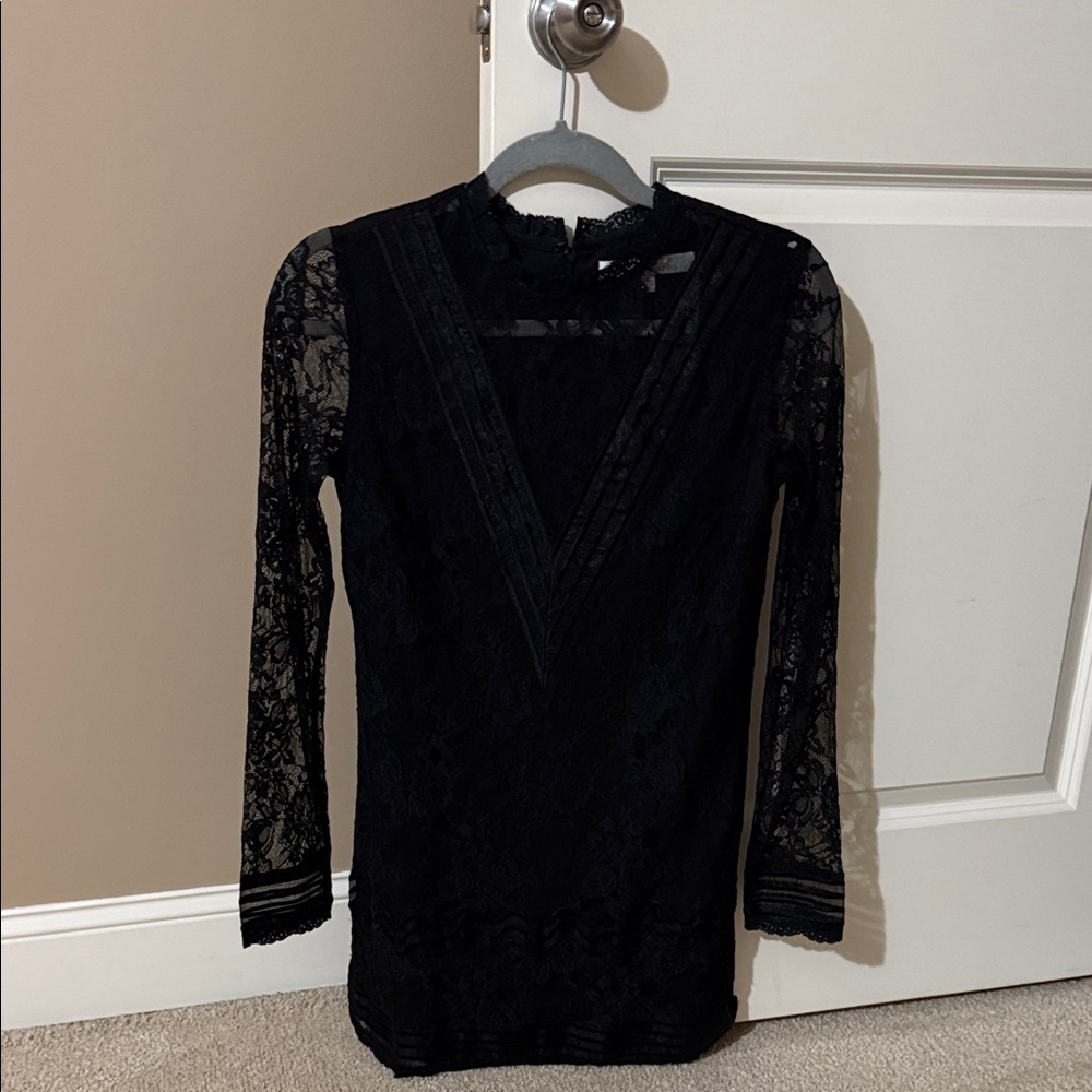 Lovers + Friends mini lace black dress size XS